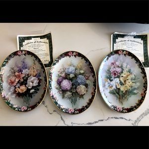 Limited Edition Lena Liu’s Floral Cameos Decorative Plates Bradford Exchange